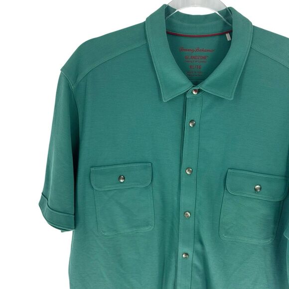 Tommy Bahama Shirt Mens XL Green Island Zone Camp Short Sleeve Button Down - Picture 6 of 16